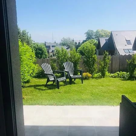 Bel Air Studios-terrasse Couverte-jardinet-vue Pont De Normandie-parking Prive Lägenhet Honfleur
