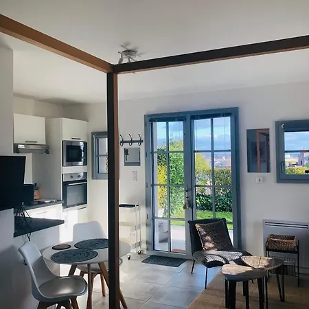 Bel Air Studios-terrasse Couverte-jardinet-vue Pont De Normandie-parking Prive شقة أونفلور